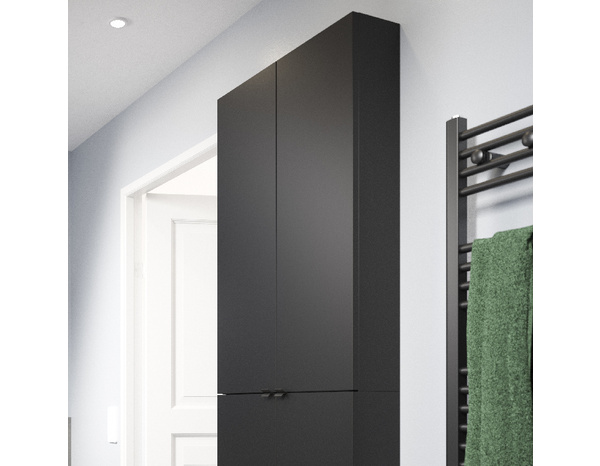 Rangement mural noir mat "Idalie" L. 60 x H. 90 x P. 15 cm - Cooke and Lewis - Brico Dépôt