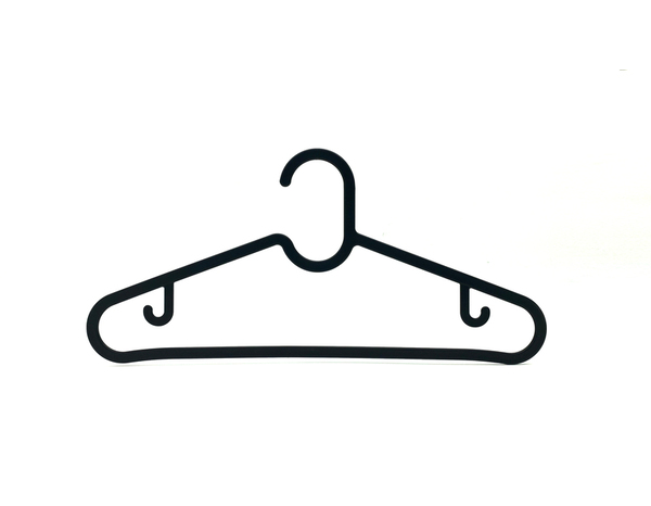 Lot de 10 cintres en plastiques noir - 39 x 18,5 x 0,4 cm. - Brico Dépôt