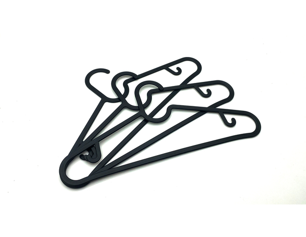 Lot de 10 cintres en plastiques noir - 39 x 18,5 x 0,4 cm. - Brico Dépôt