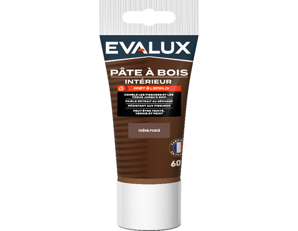 Pâte à bois chêne foncé 60g - Evalux - Brico Dépôt