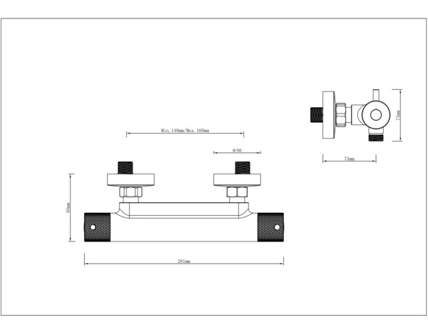 Mitigeur douche thermostatique noir "Livie" - Cooke and Lewis - Brico Dépôt
