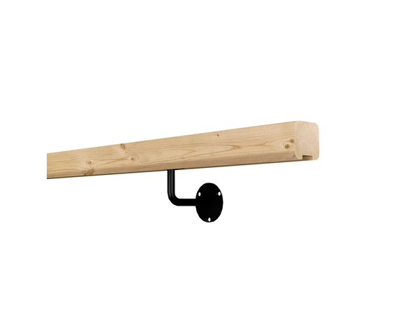 Kit main courante en sapin + 2 supports noirs - Brico Dépôt