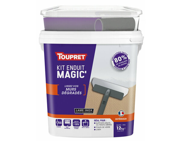 Kit enduit "Magic Liss'" murs dégradés 12 kg - Toupret - Brico Dépôt