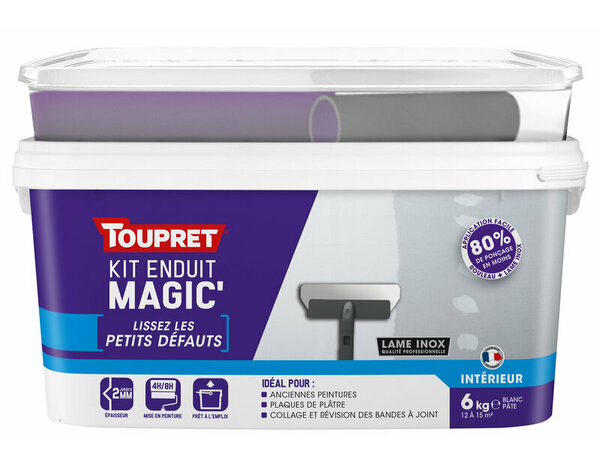Kit enduit de lissage "Magic Liss" 6 kg - Toupret - Brico Dépôt