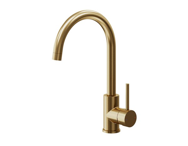 Mitigeur évier de cuisine "Katiki" - Laiton brossé - Cooke and Lewis - Brico Dépôt