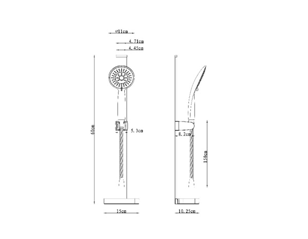 Kit barre de douche sans perçage chrome - Brico Dépôt