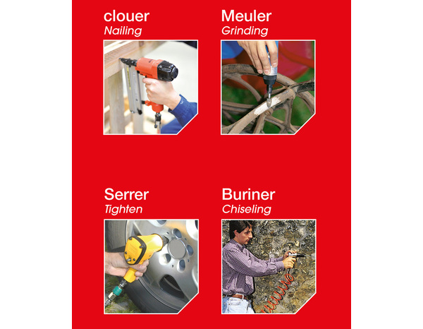 Compresseur silencieux 50 L - 8 bar et 2 CV - Prodif - Brico Dépôt