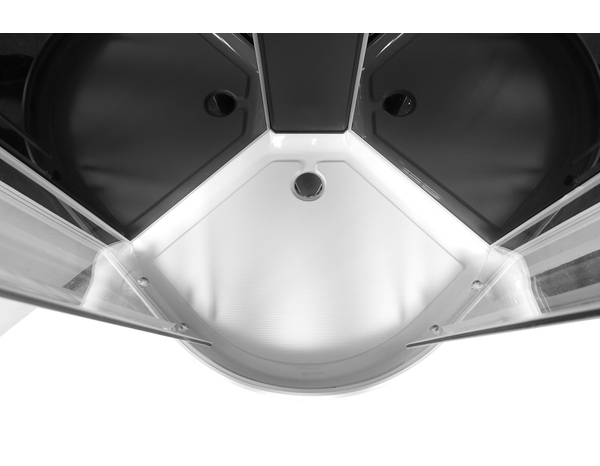 Cabine de douche hydromassante "black & dark" - 85 x 85 cm - Brico Dépôt