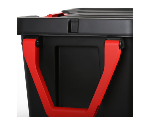 Malle de rangement noire "Stock'R" 120L avec couvercle - H. 48. x 76.7 cm  - Eda - Brico Dépôt