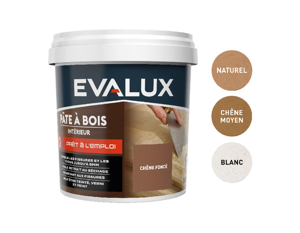 Pâte à bois chêne foncé 500g - Evalux - Brico Dépôt