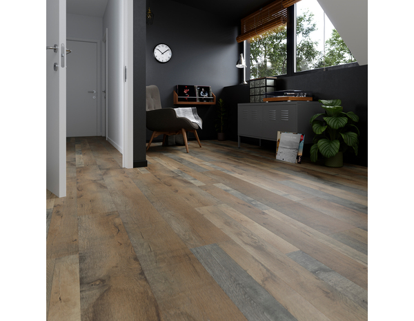 Sol stratifié à clipser aspect mat chêne  "Badolato" L. 138,3 x l. 19,3 cm x Ép. 8 mm - Cooke and Lewis - Brico Dépôt