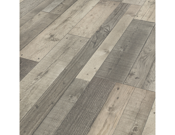 Sol stratifié à clipser aspect bois gris "Kaberneeme" - L. 128,5 x l. 28 cm x Ép. 8 mm - Cooke and Lewis - Brico Dépôt