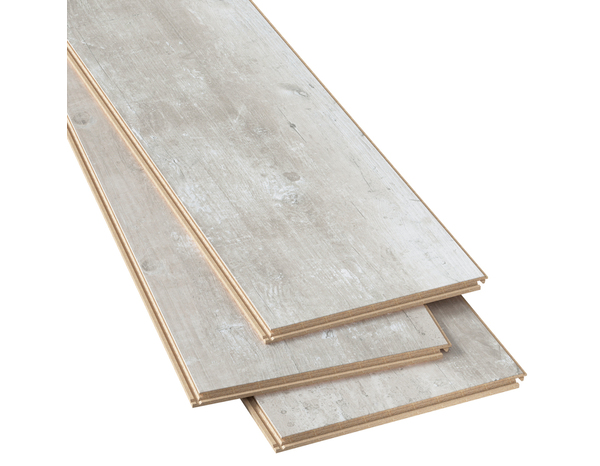 Sol stratifié à clipser aspect pin gris vintage "Essaouira" - L. 128,5 x l. 28 cm x Ép. 8 mm - Cooke and Lewis - Brico Dépôt
