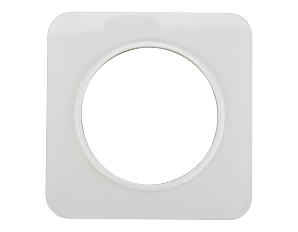 Plaque 1 poste verre blanc "Zephyr" - Brico Dépôt