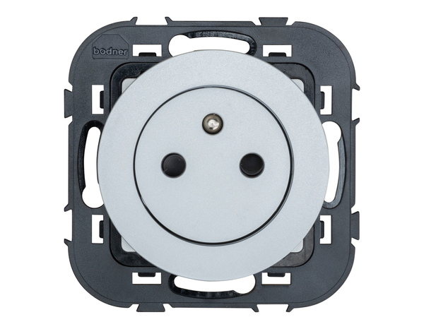 Prise affleurante 2P+T Gris "Zephyr" - Brico Dépôt