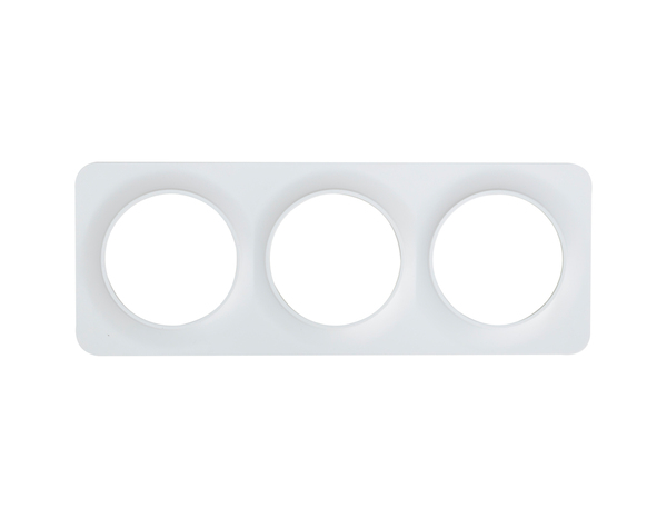 Plaque 3 Postes Blanc "Zephyr" - Brico Dépôt