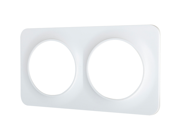 Plaque 2 Postes blanc mat "Zephyr" - Brico Dépôt