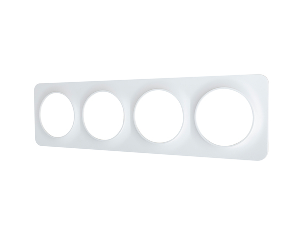 Plaque 4 Postes Blanc "Zephyr" - Brico Dépôt