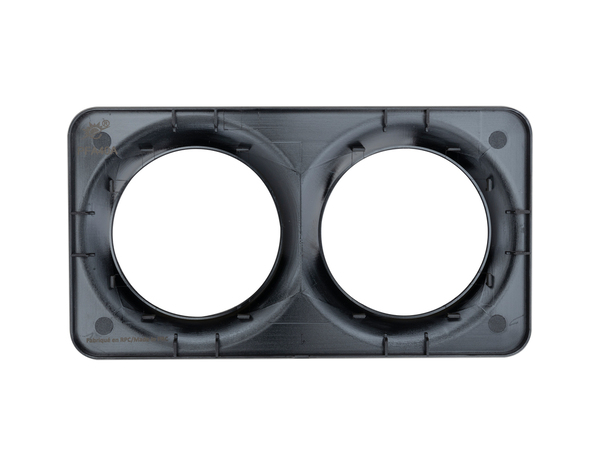 Plaque 2 postes noir "Zephyr" - Brico Dépôt