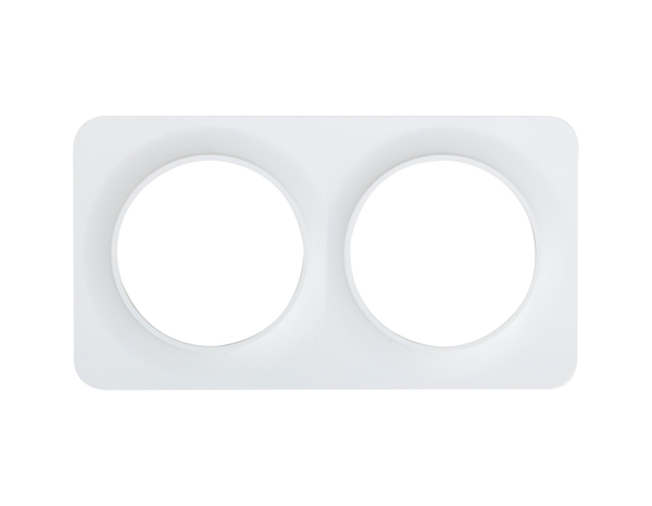 Plaque 2 Postes blanc mat "Zephyr" - Brico Dépôt