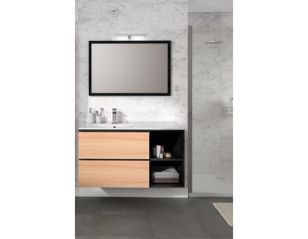 Ensemble meuble + vasque + miroir + applique LED "Hera" - Brico Dépôt