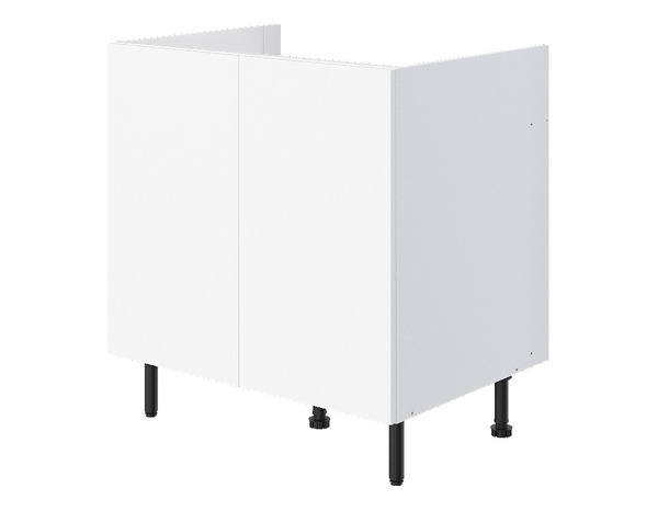 Meuble bas 2 portes "Pragma" - Blanc - L. 80 x H. 86 x P. 59 cm - Brico Dépôt