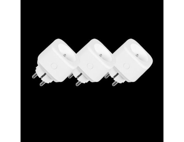 Lot de 3 prises connectées intérieures 16 A et 3680 W maxi - blanc - Brico Dépôt