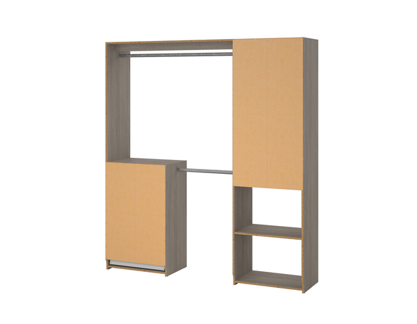 Kit dressing "Karisma" imitation chêne grisé H. 200 x L. 180 x P. 40 cm. - Brico Dépôt