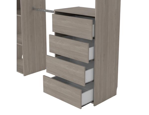 Kit dressing "Karisma" imitation chêne grisé H. 200 x L. 180 x P. 40 cm. - Brico Dépôt