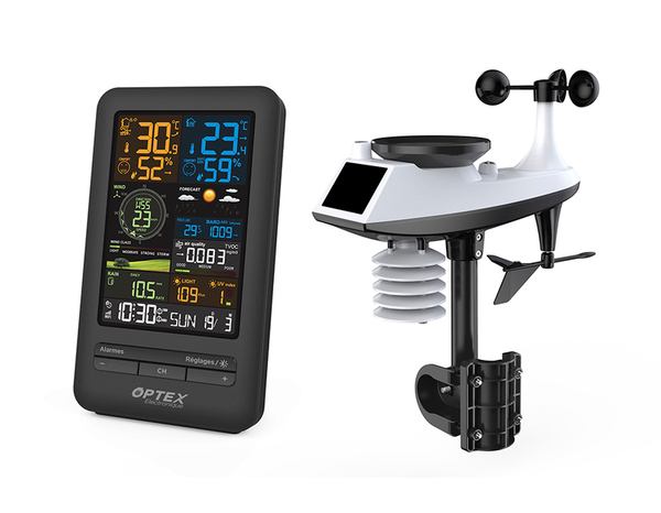 Station météo radio contrôlée connectée + qualité de l'air - Optex - Brico Dépôt