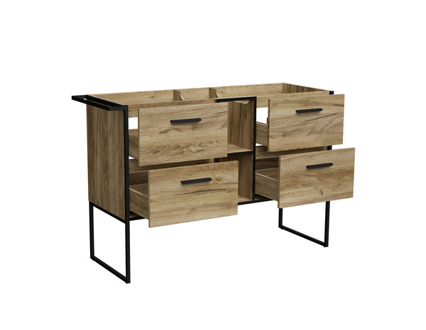 Meuble double vasque à poser decor bois "district" l.127 x h.85 x p.45 cm - Brico Dépôt