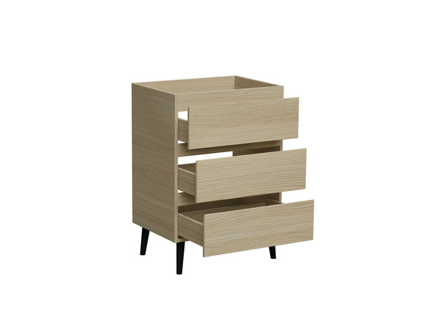 Meuble sous vasque a poser decor scandinave "style" l.60 x h.86 x p.45 cm - Brico Dépôt