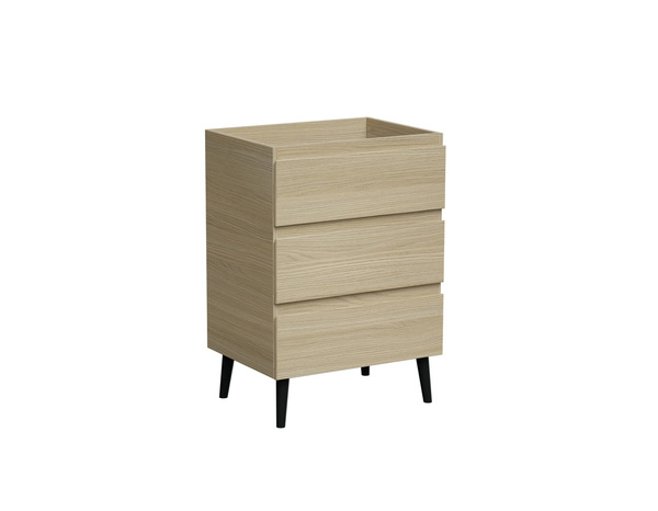 Meuble sous vasque a poser decor scandinave "style" l.60 x h.86 x p.45 cm - Brico Dépôt