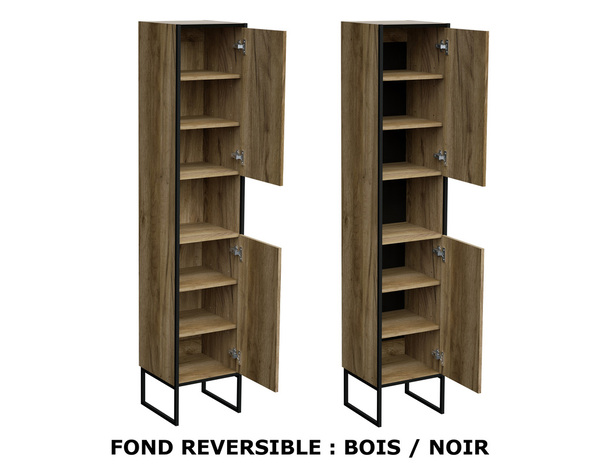 Colonne de rangement salle de bain "district" l.35x h.176 x p.35 cm - Brico Dépôt