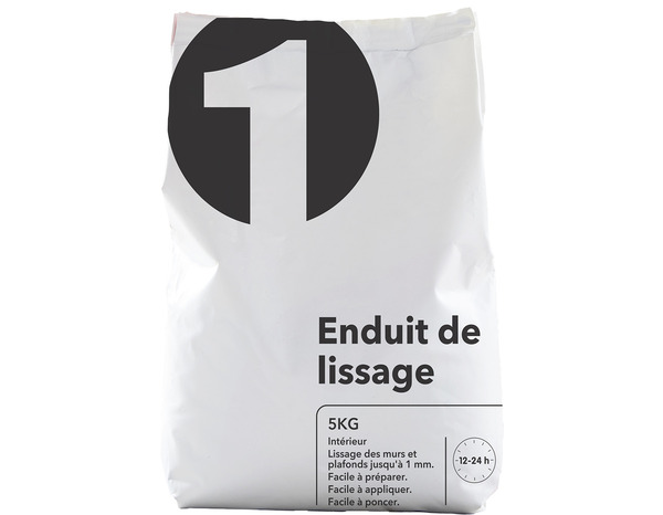 Enduit de lissage en poudre - Sac 5 kg - Brico Dépôt