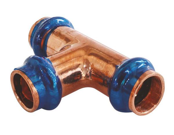 Raccord T égal en cuivre à sertir FFF Ø12 - Somatherm - Brico Dépôt