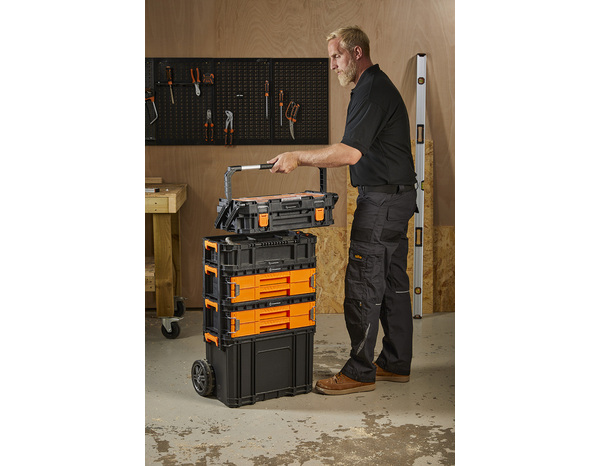 Boîte de rangement à Cantilever, organiseur en plastique 56 cm - MAGNUSSON - Brico Dépôt