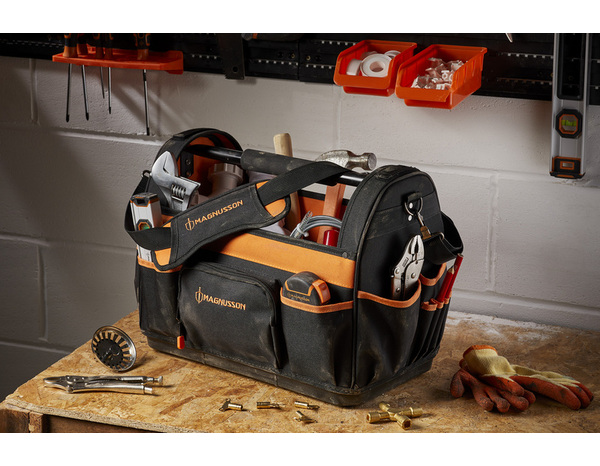 Sac à outil avec poignée rigide - H. 36 x L.46 x l. 26 cm - MAGNUSSON - Brico Dépôt