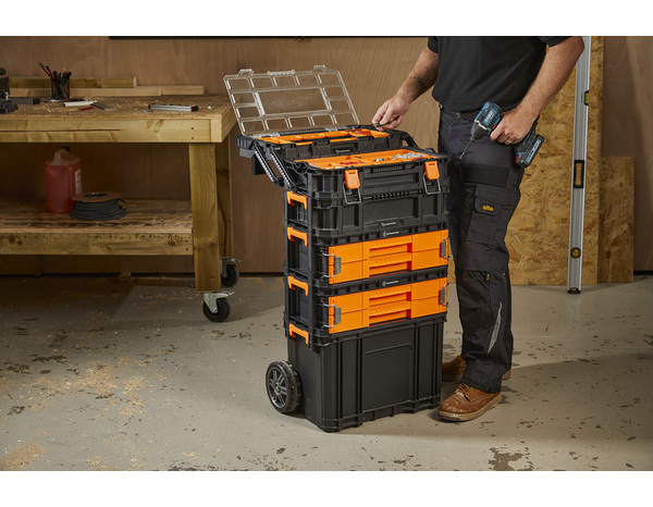 Boîte de rangement à Cantilever, organiseur en plastique 56 cm - MAGNUSSON - Brico Dépôt