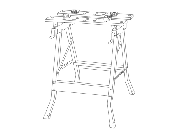 Etabli d'atelier mobile pliant - H.75,5 x l. 56 cm - Forge steel - Brico Dépôt