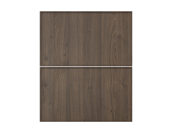 Façade 1 casserolier ou sur-hotte 60cm "Heline" noyer mat - l. 59.7 x h. 35.6cm - Cooke and Lewis - Brico Dépôt