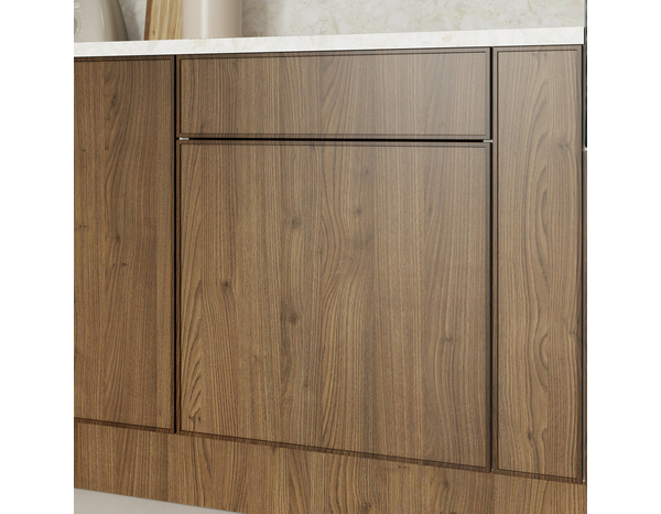 Façade 1 porte + 1 tiroir 60cm "Heline" noyer mat - l. 59.7 x h. 71.5cm - Cooke and Lewis - Brico Dépôt