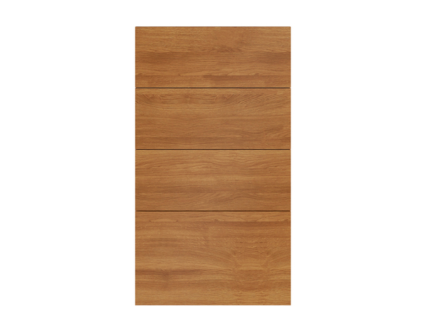 Façade 3 tiroirs + 1 casserolier 40cm "Basilie" chêne fumé - L. 39.7 x H. 71.5cm - Cooke and Lewis - Brico Dépôt