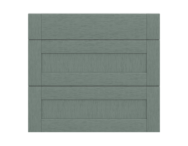 Façade 1 tiroir + 2 casseroliers 80cm "Coline" vert sauge - l. 79.7 x h. 71.5cm - Cooke and Lewis - Brico Dépôt
