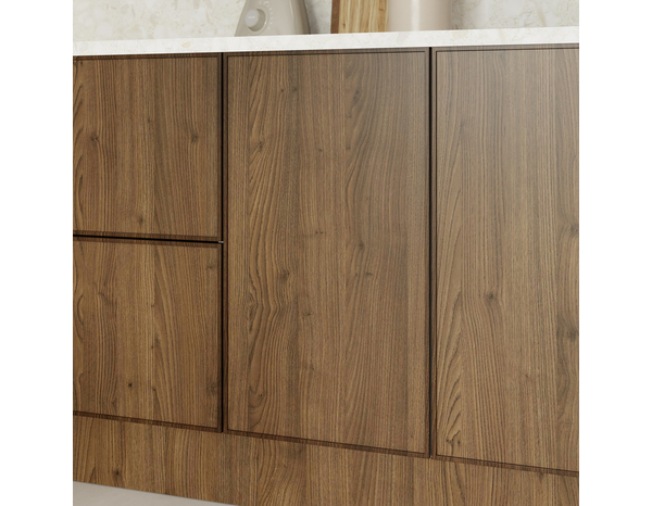 Façade 1 porte 40cm "Heline" noyer mat - l. 39.7 x h. 71.5cm - Cooke and Lewis - Brico Dépôt