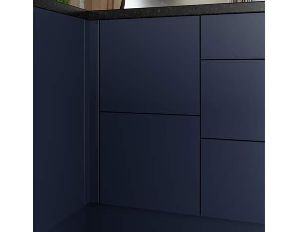 Façade 1 casserolier 40cm "Dorice" bleu mat - l. 39.7 x h. 35.6cm - Cooke and Lewis - Brico Dépôt