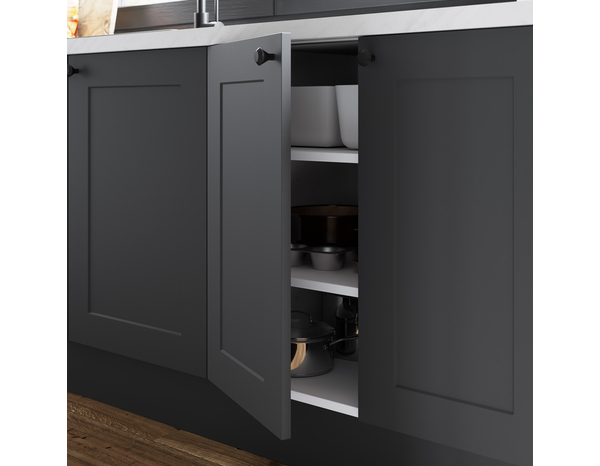 2 boutons de cuisine ronds 3cm noir mat - Cooke and Lewis - Brico Dépôt