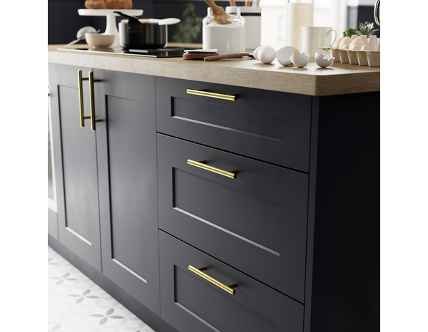 2 poignées de cuisine droites 22cm laiton brossé "ANNATTO" - Cooke and Lewis - Brico Dépôt