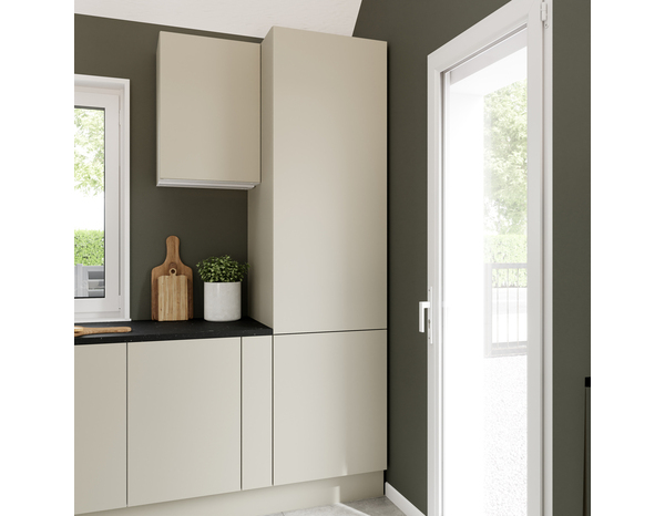 Façade colonne 60cm "Dorice" beige mat - l. 59.7 x h. 128.7cm - Cooke and Lewis - Brico Dépôt