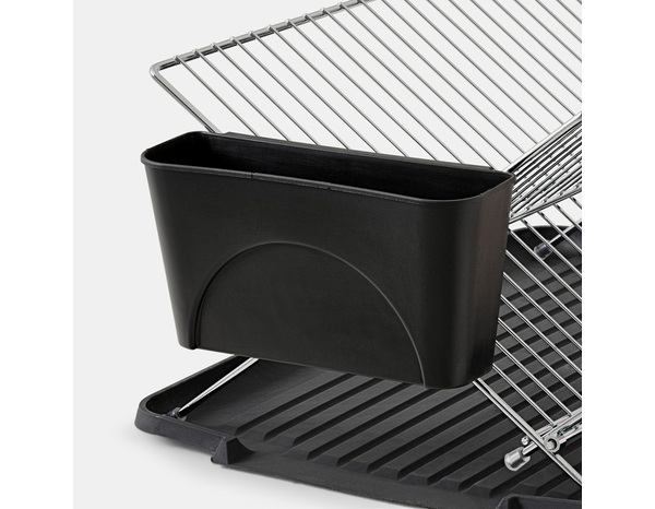 Égouttoir avec bac chrome brillant & noir - Cooke and Lewis - Brico Dépôt